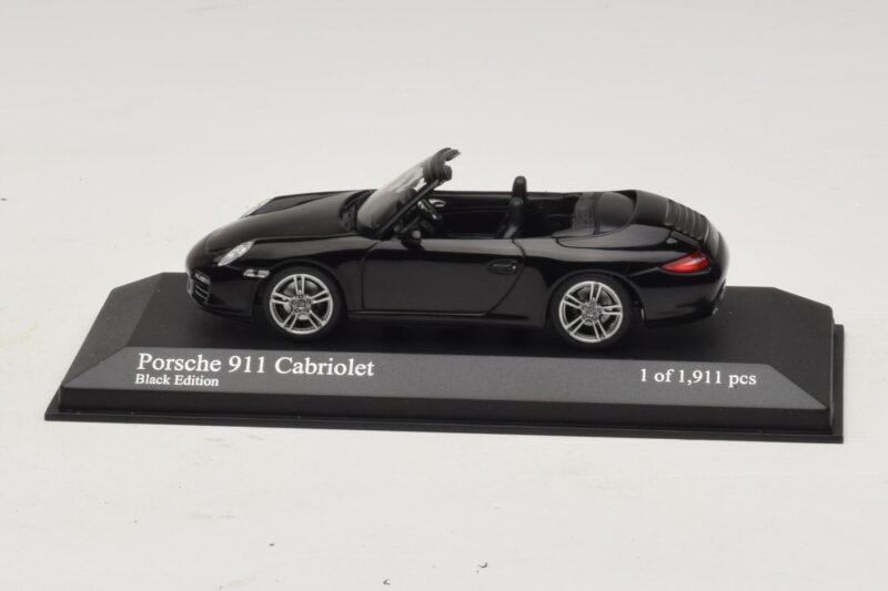 Porsche 911 997 Carrera Cabriolet Black Edition Minichamps 1:43 400066434 Métal
