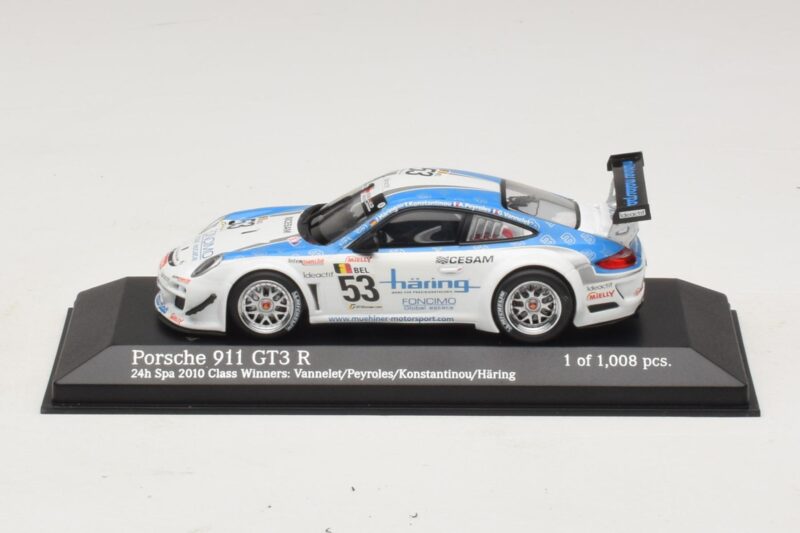 Porsche 911 997 GT3 R #53 Vannelet / Pyroles Class Winners 24 Hours of Spa 2010 Minichamps 1:43 400108953 Métal