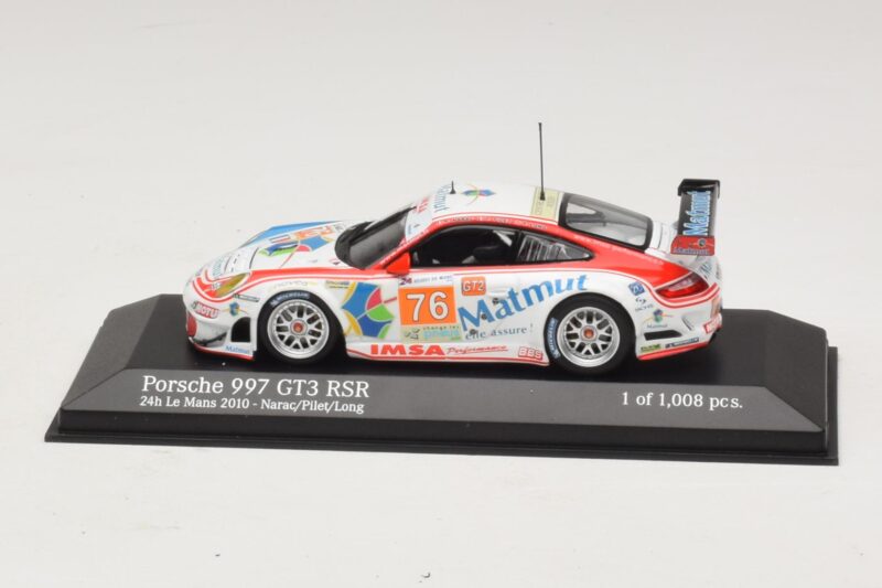 Porsche 911 997 GT3 RSR GT2 #76 R. Narac / J-K. Vernay / P. Pilet 24 Hours of Le Mans 2010 Minichamps 1:43 Porsche 911 997 GT3 RSR GT2 #76 R. Narac / J-K. Vernay / P. Pilet 24 Hours of Le Mans 2010 Minichamps 1:43 410106976 Métal