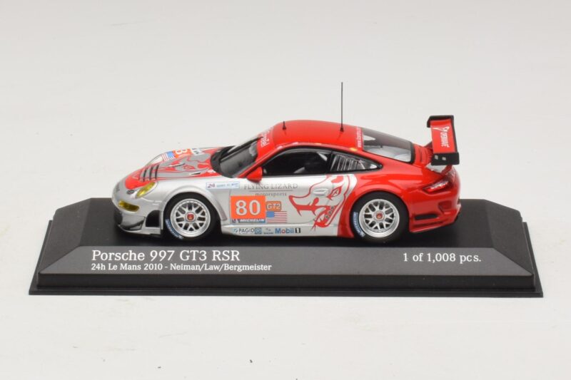 Porsche 911 997 GT3 RSR GT2 #80 S. Neiman / D. Law 24 Hours of Le Mans 2010 Minichamps 1:43 410106980 Métal