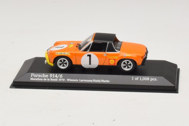 Porsche 914/6 #1 G. Larrousse / H. Marko Winners Marathon de la Route 1970 Minichamps 1:43 Porsche 914/6 #1 G. Larrousse / H. Marko Winners Marathon de la Route 1970 Minichamps 1:43 400706501 Métal