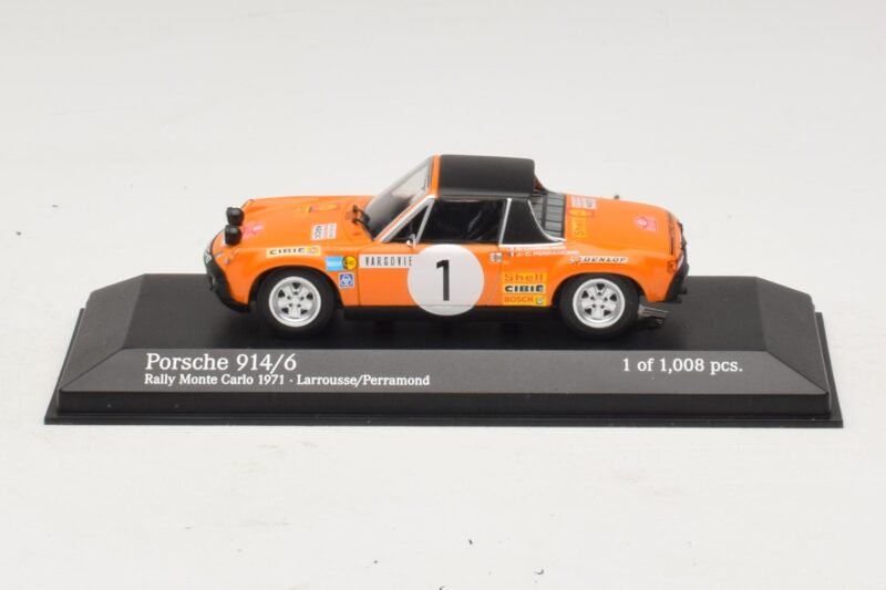 Porsche 914/6 #1 G. Larrousse / J-C. Perramond Rally Monte Carlo 1971 Minichamps 1:43 400716501 Métal