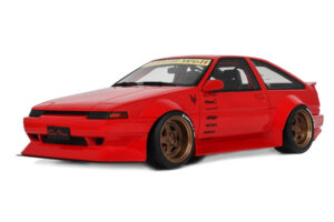 Toyota Sprinter Trueno AE86 Widebody Rosso Corsa Otto 1:18 OT1278 Résine