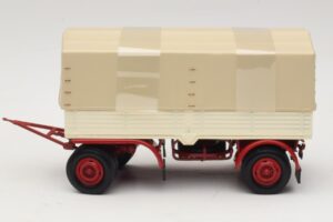 Remorque de Camion Bâche Blanc Rouge Minichamps 1:43 439159096 Métal — image 3 sur 6