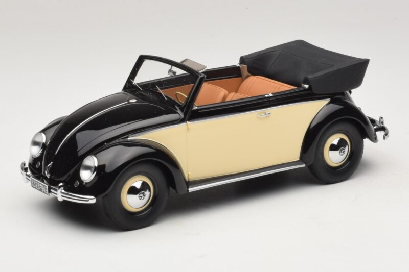 Volkswagen Beetle Cabriolet Noir Crème Minichamps 1:18 107054131 Résine