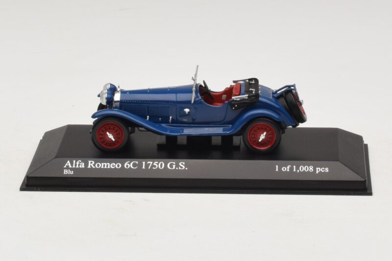 Alfa Romeo 6C 1750 G.S. Bleu Minichamps 1:43 400120431 Métal