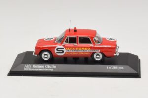 Alfa Romeo Giulia ONS Rennstreckensicherung 1973 Minichamps 1:43 400120994 Métal