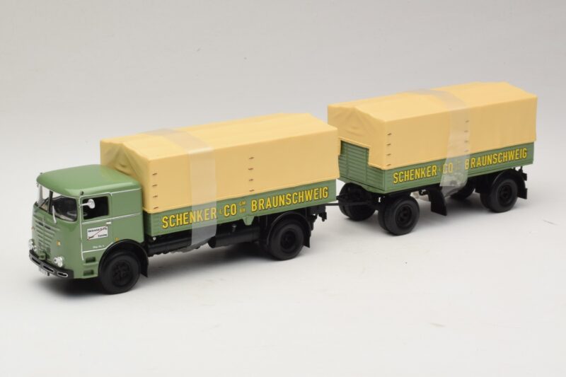 Bussing LU 11/16 Remorque Plateau Schenker Minichamps 1:43 499073924 Métal