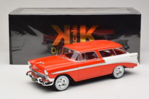 Chevrolet Bel Air Nomad Custom Rouge Clair & Blanc KK-Scale 1:18 KKDC181291 Métal — image 6 sur 6