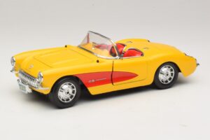 Chevrolet Corvette C1 Cabriolet Jaune Rouge Bburago 1:18 3034-M2 Métal