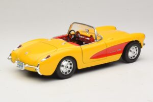 Chevrolet Corvette C1 Cabriolet Jaune Rouge Bburago 1:18 3034-M2 Métal — image 3 sur 8