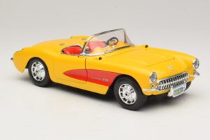 Chevrolet Corvette C1 Cabriolet Jaune Rouge Bburago 1:18 3034-M2 Métal — image 6 sur 8