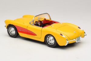 Chevrolet Corvette C1 Cabriolet Jaune Rouge Bburago 1:18 3034-M2 Métal — image 7 sur 8