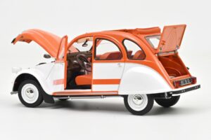 Citroen 2CV Spot Orange & Blanc Norev 1:18 181473 Métal — image 3 sur 3