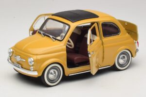 Fiat 500 Jaune Solido 1:18 8042 Métal — image 2 sur 8