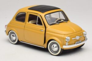 Fiat 500 Jaune Solido 1:18 8042 Métal — image 6 sur 8