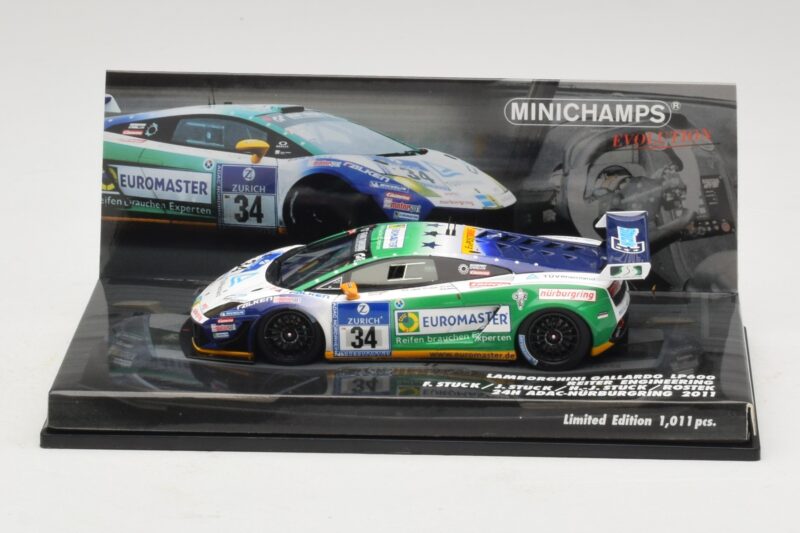 Lamborghini Gallardo LP600 GT3 #34 Reiter Engineering H-J. Stuck 24 Hours of Nurburgring 2011 Minichamps 1:43 437111284 Métal
