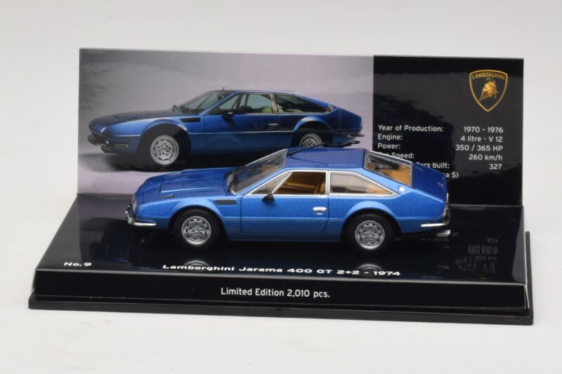 Lamborghini Jarama 400 GTS Bleu Minichamps 1:43 436103400 Métal