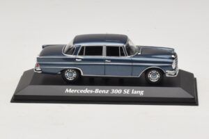 Mercedes 300 SE W112 Lang Bleu Métallisé Maxichamps 1:43 940035200 Diecast