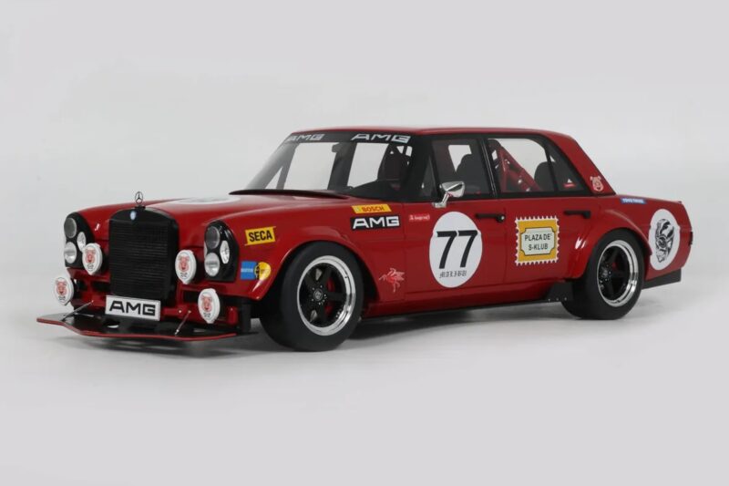 Mercedes 300 SEL W109 Red Pig S-Klub C63 S Mars Red GT Spirit 1:18 GT584 Résine