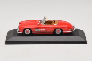 Mercedes 300 SL W198 Rouge Avec Intérieur Marron Minichamps 1:43 MB009 Diecast