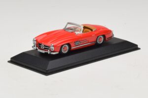 Mercedes 300 SL W198 Rouge Avec Intérieur Marron Minichamps 1:43 MB009 Diecast — image 2 sur 5