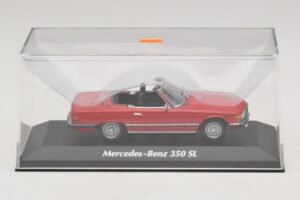 Mercedes 350 SL R107 Rouge Maxichamps 1:43 940033432 Diecast — image 4 sur 5