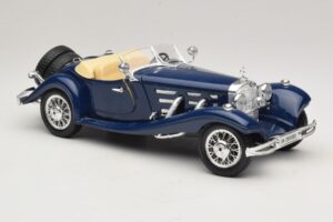 Mercedes 500K Roadster Bleu Bburago 1:20 3070 Métal — image 6 sur 8
