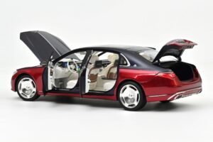Mercedes Maybach S680 Z223 Nautical Blue & Patagonia Red Norev 1:18 183919 Métal — image 2 sur 2