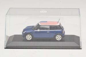 Mini Cooper S R53 Bleu Avec Drapeau Américain Minichamps 1:43 MINI014 Métal — image 4 sur 5