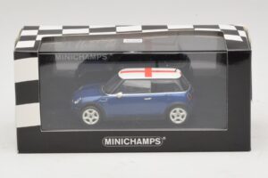 Mini Cooper S R53 Bleu Avec Drapeau Anglais Minichamps 1:43 MINI012 Diecast — image 5 sur 5