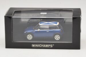 Mini Cooper S R53 Bleu Avec Drapeau Écossais Minichamps 1:43 MINI016 Diecast — image 5 sur 5