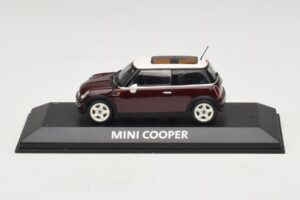 Mini Cooper S R53 Rouge Foncé Avec Toit Panoramique Minichamps 1:43 MINI019 Diecast