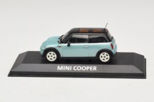 Mini Cooper S R53 Bleu Clair Métallisé Avec Toit Noir Minichamps 1:43 MINI030 Diecast