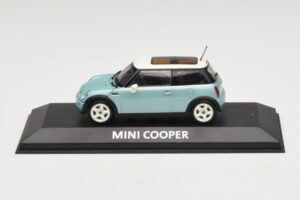 Mini Cooper S R53 Bleu Clair Métallisé Avec Toit Panoramique Minichamps 1:43 MINI018 Diecast