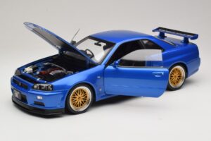 Nissan Skyline GT-R R34 V-Spec II Bleu Métallisé BBS Jantes KK-Scale 1:12 KKDC120211-2 Métal — image 2 sur 8