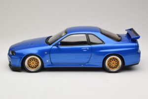 Nissan Skyline GT-R R34 V-Spec II Bleu Métallisé BBS Jantes KK-Scale 1:12 KKDC120211-2 Métal — image 4 sur 8