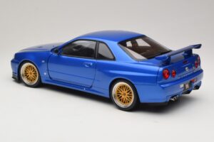Nissan Skyline GT-R R34 V-Spec II Bleu Métallisé BBS Jantes KK-Scale 1:12 KKDC120211-2 Métal — image 7 sur 8