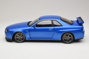 Nissan Skyline GT-R R34 V-Spec II Bleu Métallisé OEM Jantes KK-Scale 1:12 KKDC120211-1 Métal — image 4 sur 8