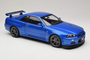 Nissan Skyline GT-R R34 V-Spec II Bleu Métallisé OEM Jantes KK-Scale 1:12 KKDC120211-1 Métal — image 6 sur 8