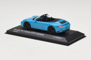 Porsche 911 991.1 Carrera 4 GTS Cabriolet Bleu Minichamps 1:43 410067332 Métal — image 3 sur 5