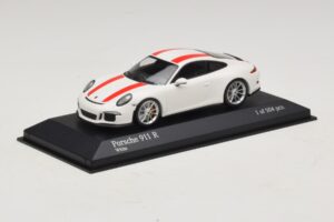 Porsche 911 991.1 R Blanc Avec Bandes Rouges Minichamps 1:43 410066220 Métal — image 3 sur 6