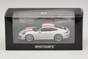 Porsche 911 991.1 R Blanc Avec Bandes Rouges Minichamps 1:43 410066220 Métal — image 6 sur 6
