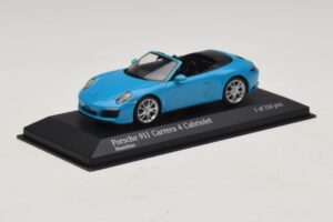 Porsche 911 991.2 Carrera 4 Cabriolet Bleu Minichamps 1:43 410067232 Métal — image 2 sur 5