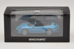 Porsche 911 991.2 Carrera 4 Cabriolet Bleu Minichamps 1:43 410067232 Métal — image 5 sur 5