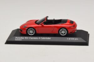 Porsche 911 991.2 Carrera 4 Cabriolet Rouge Minichamps 1:43 410067230 Métal