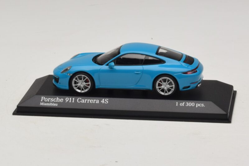 Porsche 911 991.2 Carrera 4S Bleu Minichamps 1:43 410067242 Métal