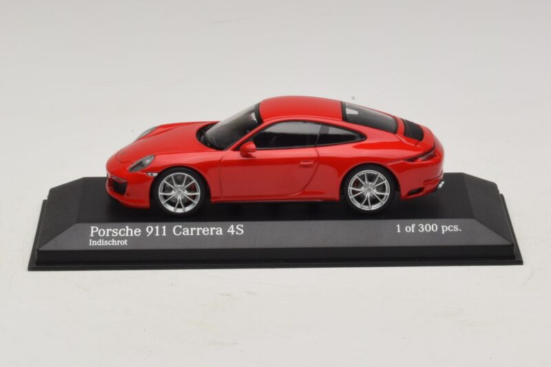 Porsche 911 991.2 Carrera 4S Rouge Minichamps 1:43 410067240 Métal