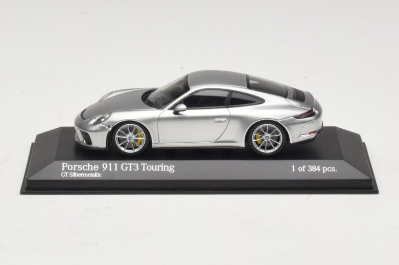 Porsche 911 991.2 GT3 Touring Argent Minichamps 1:43 410067422 Métal