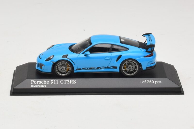 Porsche 911 991 GT3 RS Bleu Minichamps 1:43 410063222 Métal